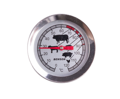 Vleesthermometer Profi, RVS, 0-120°C, ideaal voor perfect gaar vlees.