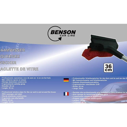 Raamwisser 36cm, Rubber, Aluminium, Voor Auto & Huis, Streeploos Schoon