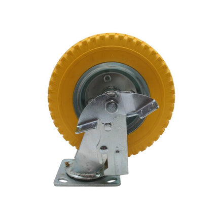 8" PU Zwenkwiel met Rem, 2.50-4", Ideaal voor Zware Lasten