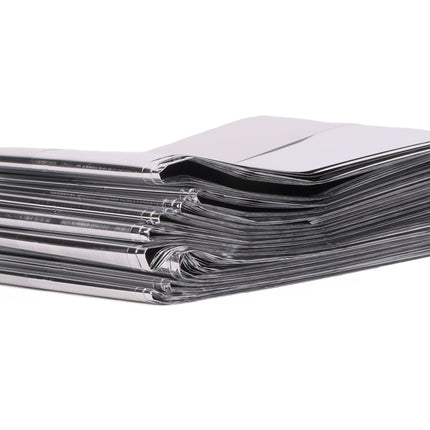 Nooddeken zilver/ zilver 130 x 210 cm – Afmetingen 130 x 210 cm, Dikte 12µm, waterdicht