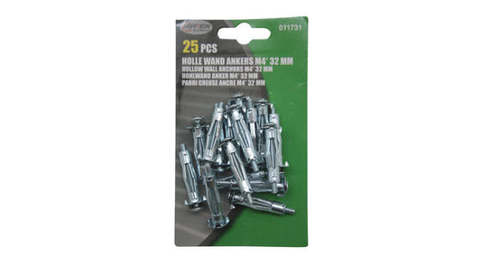 Hollewand ankers M4 x 32 mm 25 dlg