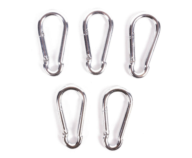 Karabijnhakenset 5 stuks 8x80 mm voor ophangen van gereedschap.