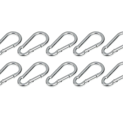 Karabijnhakenset 10 Stuks, 6x60mm - Ideaal voor Ophangen & Bevestigen