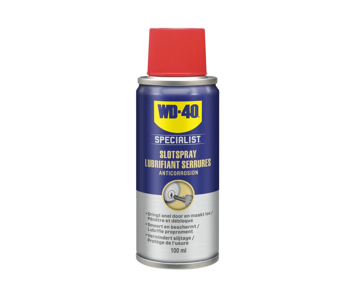 WD-40 Slotspray 100ml: Roestbescherming en smering voor alle sloten.