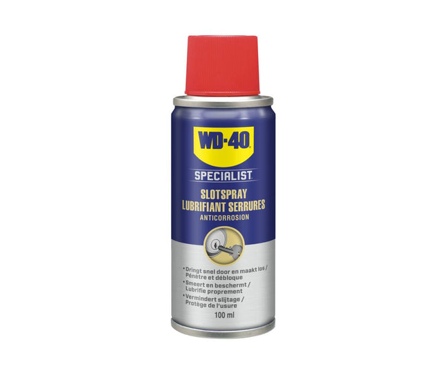 WD-40 Slotspray 100ml: Roestbescherming en smering voor alle sloten.