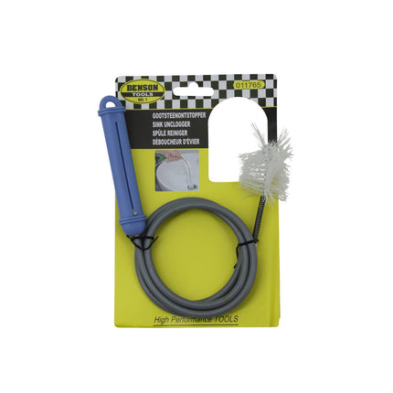 Gootsteenontstopper 100cm, kurkentrekkeruiteinde, flexibele reiniging