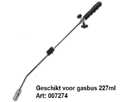 Onkruidbrander Gas 800-1300°C, Regelbare Vlam, Piezo Ontsteking
