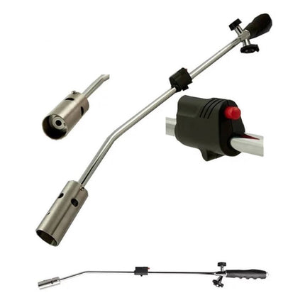 Onkruidbrander Gas 800-1300°C, Regelbare Vlam, Piezo Ontsteking