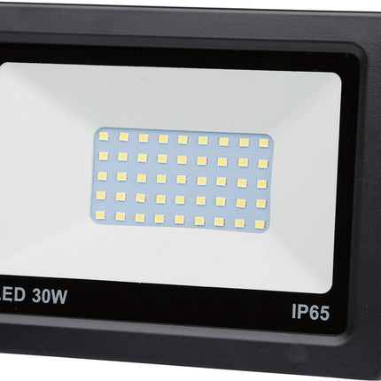 LED straler flat 30W SMD – Vermogen 30W, Spanning 220 - 240 V, Afmeting 140 x 100 x 23 mm