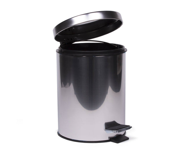 RVS Prullenbak 5L met Pedaal, Ideaal voor Badkamer of Kantoor