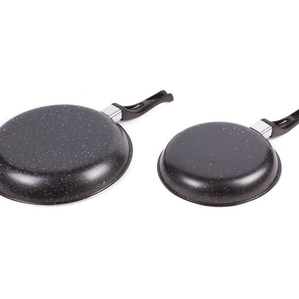 Koekenpannenset 2-delig staal, 20/25 cm, gas en keramisch koken
