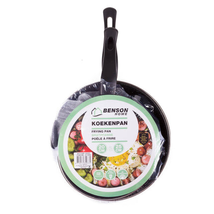 Koekenpannenset 2-delig staal, 20/25 cm, gas en keramisch koken