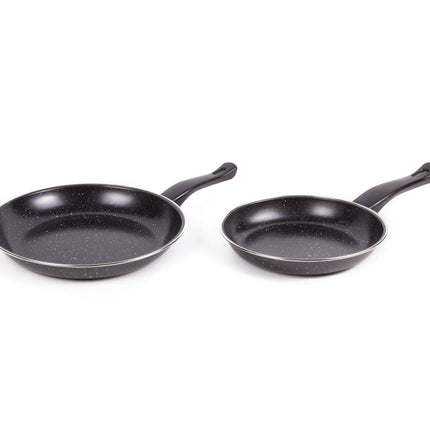 Koekenpannenset 2-delig staal, 20/25 cm, gas en keramisch koken