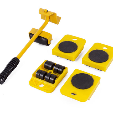 Meubel Rollerset 5-dlg: 8-wiel rollers, 150kg draagvermogen, antislip.