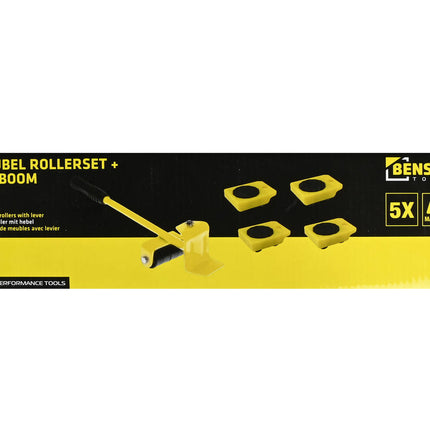 Meubel Rollerset 5-dlg: 8-wiel rollers, 150kg draagvermogen, antislip.