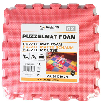 Puzzelmat foam 30 x 30 cm 9 dlg