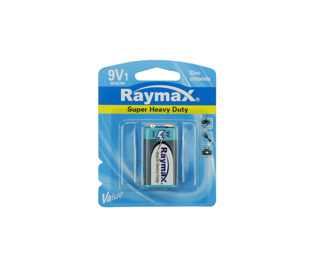 Raymax 9V 6F22p Zink Batterij - Ideaal voor Rookmelders