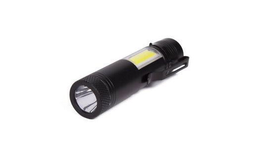 Zaklamp LED + COB alu mini 92 x21 mm