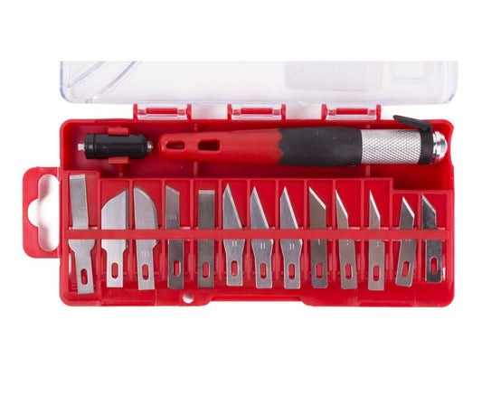 15-delige Precisie Hobbymessenset met LED voor Modelbouw en Kunst.