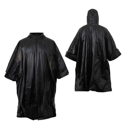 Poncho duurzaam zwart – Materiaal PVC, Lichtgewicht