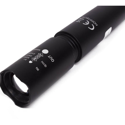 Zaklamp Tactical XXL 3W: 5 km bereik, 5 lichtstanden, waterdicht.