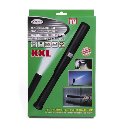 Zaklamp Tactical XXL 3W: 5 km bereik, 5 lichtstanden, waterdicht.