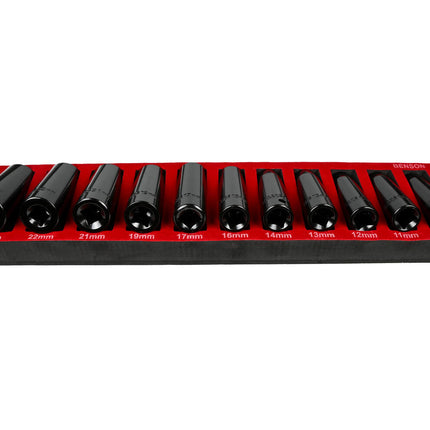 Slagmoerdoppenset 1/2" 10-24 mm Cr-V Staal met Opbergkoffer