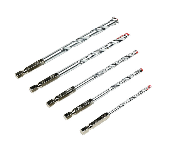 5-delige Steenboorset 4-10mm voor Precisie Boren in Steen