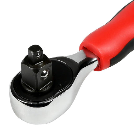 Ratel Stubby 3-in-1: 1/4", 3/8", 1/2" Aandrijvingen, Compact Design