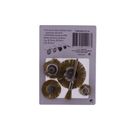 Multislijper Borstel Set 5 dlg - 6/13/25/38mm borstels tot 4500 RPM