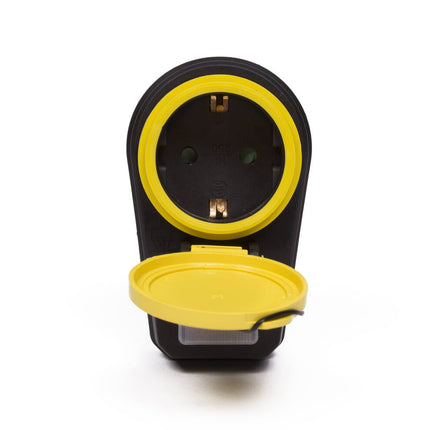 Stopcontact RA + Schakelaar, IP44 Spatwaterdicht met Klep, 16A 250V~