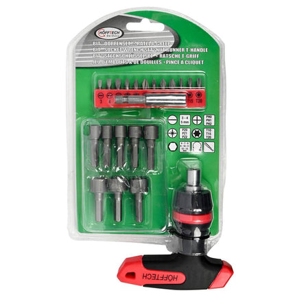21-delige Bit-Doppenset met Ratel T-Greep voor Schroeven en Montage