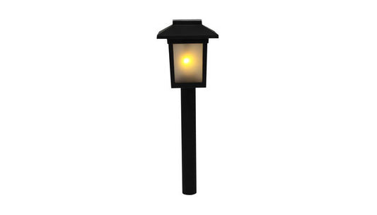 Tuinlamp solar 34.5 cm flame effect