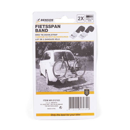 Fietsspanband 2 stuks 400x16 mm - Veilig transport van bagage