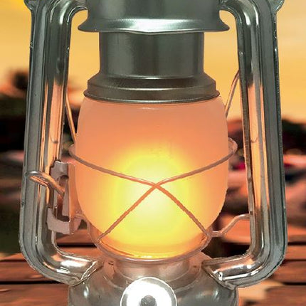 LED stormlantaarn 25 cm alu flame effect