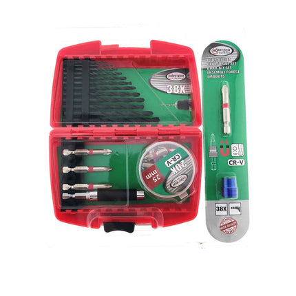 Boor-Bitset Magnetisch 38dlg: HSS Bits, CRV Bits, Magnetische Houder
