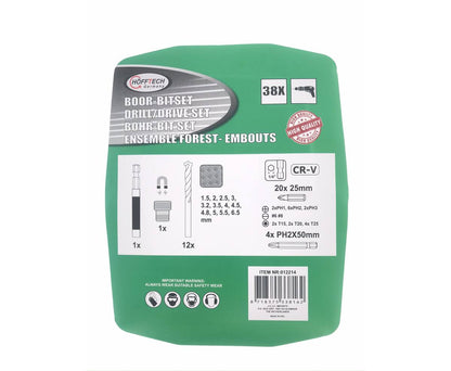 Boor-Bitset Magnetisch 38dlg: HSS Bits, CRV Bits, Magnetische Houder