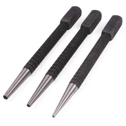 Drevelset 3 dlg, 100 mm, anti-slip, voor precisie nagelverzinken.