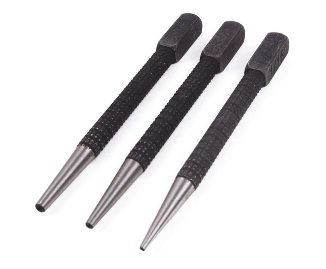 Drevelset 3 dlg, 100 mm, anti-slip, voor precisie nagelverzinken.