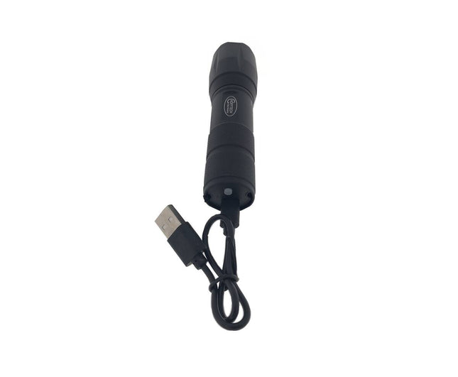 Tactical 5W LED Zaklamp + 3W COB, 2-in-1 Oplaadbaar, 5 Modi, 1200mAh