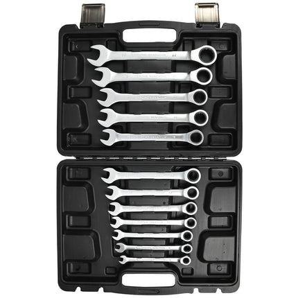 Ratel Ring-Steek Sleutelset 12-delig, 8-22mm, met Opbergkoffer