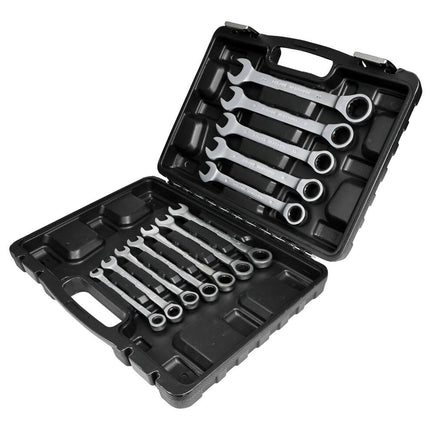Ratel Ring-Steek Sleutelset 12-delig, 8-22mm, met Opbergkoffer