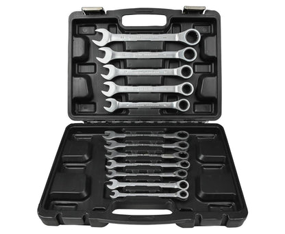 Ratel Ring-Steek Sleutelset 12-delig, 8-22mm, met Opbergkoffer