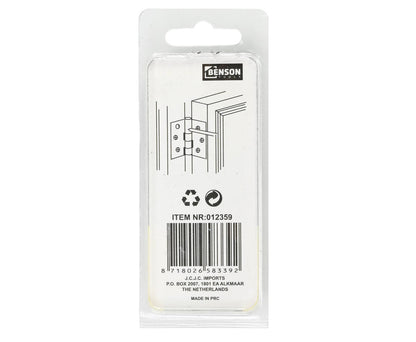 RVS Scharnier 2" 2 dlg Set van 2 - Inclusief 8 Schroeven voor Deuren/Kasten