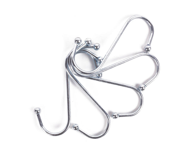 S-haak 100 mm Verzinkt - Set 5, Draagkracht 15 kg, Keukengebruik