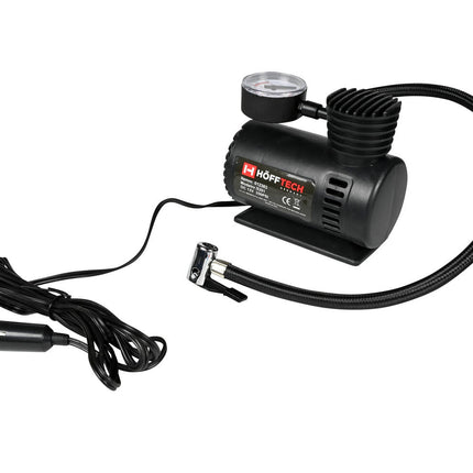 Compressor 12V 280 PSI, ideaal voor autobanden en sportartikelen.