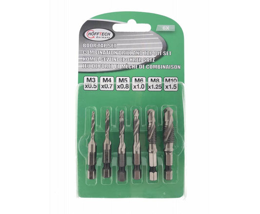 Boor Tap Set 6 dlg - Inclusief Maten M3 t/m M10, Voor Metaalbewerking