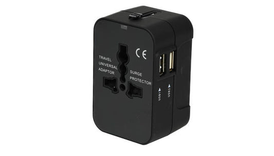 Reisadapter internationaal met 2 USB poorten