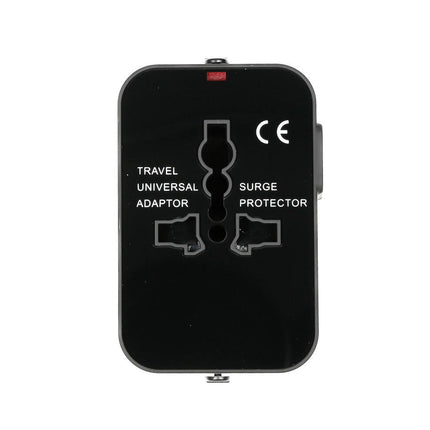 Internationale Reisadapter met 2 USB Poorten, Geschikt voor 150 Landen