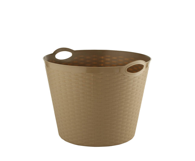 Ronde Rattan Mand 35L, 33cm hoog, opbergruimte voor elke kamer
